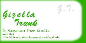 gizella trunk business card